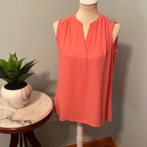Ladies Coral Sleeveless Blouse Size Small